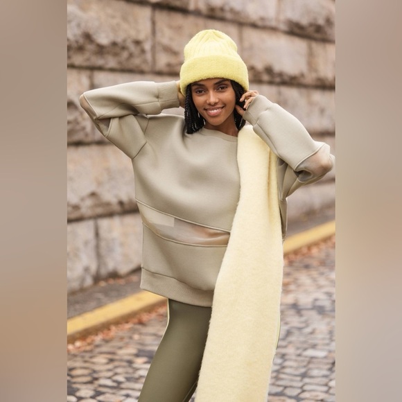 By Anthropologie Sweaters - By Anthropologie - Mesh Paneled Sweatshirt - Green - Size Small - Good Condition